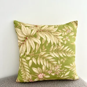 Funda Cojín HOJAS verde 45x45 CM