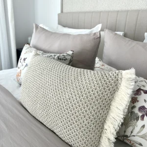Funda Cojín BIANCA verde seco empolvado- 35×50 CM