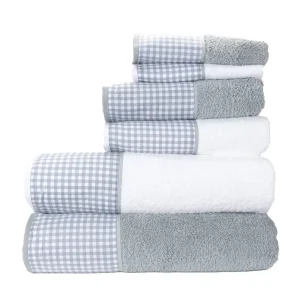 Pack 6 Toallas VICHY gris
