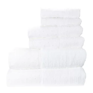 Pack 6 Toallas PLUMETI blanco