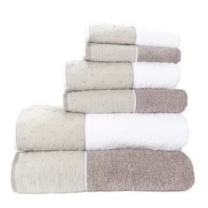 Pack 6 Toallas PLUMETI taupe