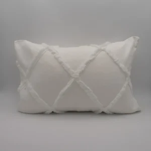 Funda Cojín LUNIA rombo blanco- 40×55 CM