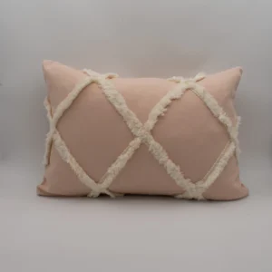 Funda Cojín LUNIA rombo rosa- 40×55 CM