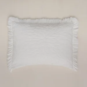 Funda Cojín FLOR blanco- 50×70 CM