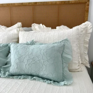 Funda Cojín MOON turquesa empolvado- 35×50 CM