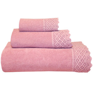 Pack 3 Toallas RENDA rosa