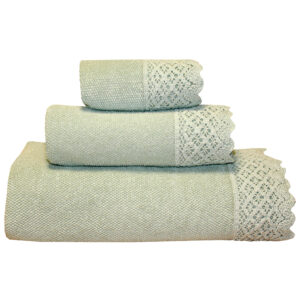 Pack 3 Toallas RENDA verde agua