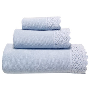 Pack 3 Toallas RENDA azul suave