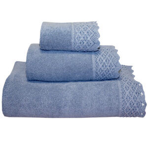 Pack 3 Toallas RENDA azul