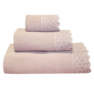 Pack 3 Toallas RENDA rosa nude