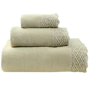Pack 3 Toallas RENDA verde seco