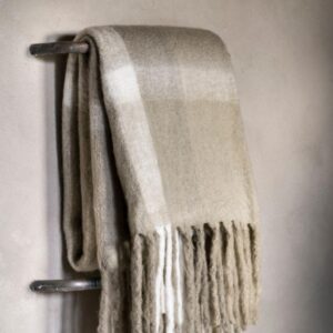 MANTA LANA TARTAN BEIGE 125X150CM