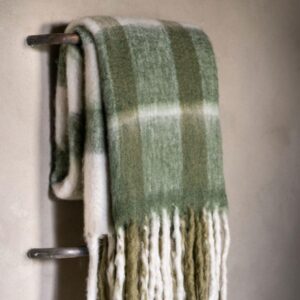 MANTA LANA TARTAN VERDE 125X150CM