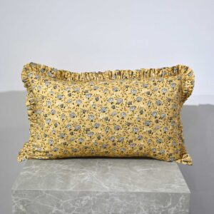 Funda Cojín Volante ALBA mostaza 30x50cm