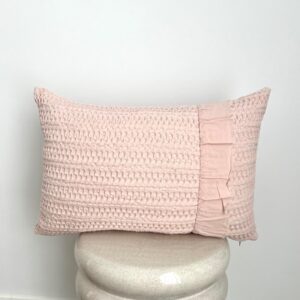 Funda Cojín OLIVIA rosa VOLANTE 35X50 cm