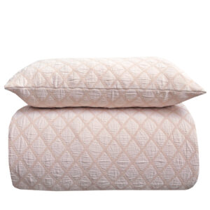 Set Edredón + Funda/s Cojines LUCRECIA nude empolvado