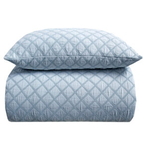 Set Edredón + Funda/s Cojines LUCRECIA azul petróleo empolvado