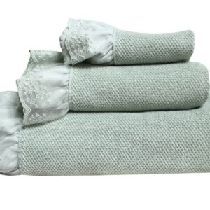 Pack 3 Toallas FASANO verde empolvado