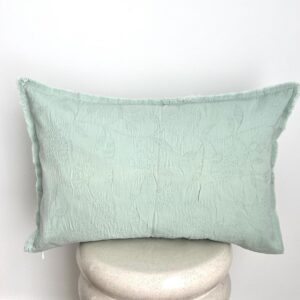 Funda Cojín FLOR verde menta 35X50 cm