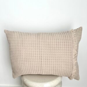 Funda Cojín RANIA fleco camel 40x60 cm