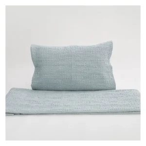 Juego Funda Nórdica + 2 Fundas Almohada TANA verde empolvado cama 180 (260x240cm)