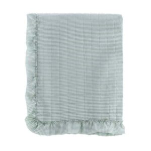 Set Colcha BOUTI + funda/s cojín VICHY verde empolvado