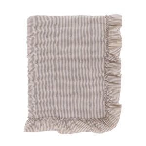 Set Colcha BOUTI + funda/s cojín RAYAS taupe