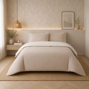 Juego Funda Nórdica + Funda/s Almohadas DIANA beige